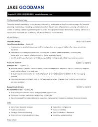 Must be detail oriented and be able to deliver accurate information in a timely manner. Financial Analyst Resume Examples Finance Livecareer