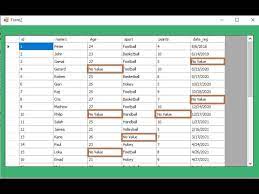 Vb.net: Display No Value In All Cells From Sql Database Containing Values  Equal To Dbnull.value - Youtube
