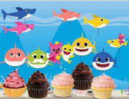 Personalized Shark Birthday Baby Shark Cake Topper Printable Instant Download Baby Shark Cupcakes Toppers Printable You Will Receive 2 Jpeg Files With Creative Cake Decorating Baby Cupcake Toppers Baby Cupcake