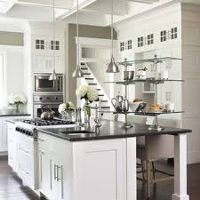Antique white kitchen cabinets look gorgeous for any setup. Black Granite White Cabinets Kitchen Houzz