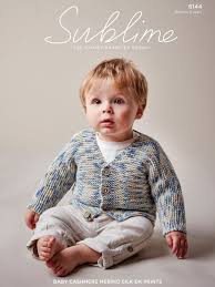 Any of these would be perfect if you are looking to make a knitted baby shower. One Piece Garter Stitch Cardigan Sublime 6144 One Piece