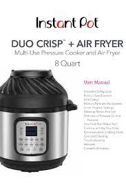 But the air fryer so far has. Instant Pot Duo Crisp Air Fryer User Manual Pdf Download Manualslib