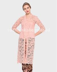 Kebaya Panjang Kutubaru Peach Gratis Kamisol