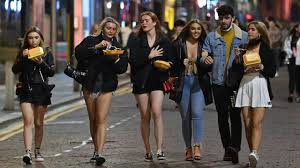 Merseyside police working the streets of downtown china town. Revellers Take To The Streets As Last Orders Are Called In Liverpool Before Strict Lockdown