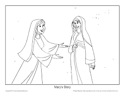 A simple, pure, young woman named mary was visited by one of god's angels. Christmas Coloring Page Printable Sheet Mary S Story