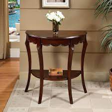 Half Moon Console Table In 2021 Half Moon Console Table Console Table Design Wood Console Table
