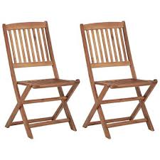 Wooden folding chairs offer an attractive and practical seating solution for any gathering. Vidaxl Folding Outdoor Chairs 2 Pcs Solid Acacia Wood Vidaxl Co Uk
