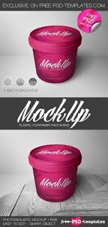 Free Plastic Container Packaging Mock Up In Psd Mockup Free Psd Mockup Psd Template Free
