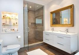 Decoration White Sleek Bathroom With White Floating Vanity Cabinets And Gold Framed Mirror Accents Ikea Bathroom Ikea Bathroom Vanity White Bathroom Designs