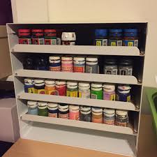 Using The Ikea Kvissle Letter Tray To Store Games Workshop Paints Game Room Decor Gaming Decor Game Room