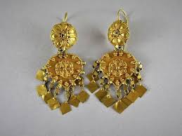 925 sterling silver 22k gold plate pearl chandelier earrings long statement new. Antique Gujarat 22kt Gold Earrings Rabari Earrings Rabari Etsy Gold Earrings Types Of Earrings Earrings
