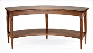 Custom Curved Entry Table In Studio Curved Table Curved Walls Entry Furniture