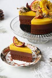 Chocolate Passion Fruit Entremet Cake Vegan Gluten Free Nirvana Cakery Recipe Passion Fruit Cake Chocolate Fruit Cake Raw Vegan Cake