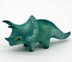 Triceratops Dino Figurine Sculpture Miniature From Polymer Clay And Resin Casting New Fantasy Velvet Clay Animals By E Sculpture Sculpture Clay Clay Projects