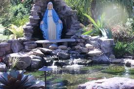 In keeping with the modern, simple. Touching Lives Physically Emotionally And Spiritually With Water Grotto Design Marian Garden Water Features