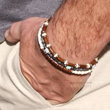 Pin By Sbsjewel On Craft Jewelry Mens Wood Bracelet Wooden Beaded Bracelets Wood Bead Bracelet
