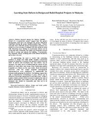 Construction projects with value rm50 million and above must be managed by accredited construction manager by q4 2023. Pdf Learning From Defects In Design And Build Hospital Projects In Malaysia Law Chee Yew Academia Edu