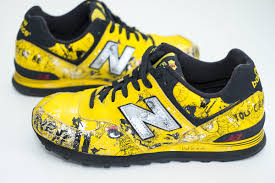 sneaker freaker graffiti new balance limited edition yellow black size us 9 5 shoes sneakers