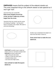Emphasis Contrast Worksheet High School Art Worksheets Art Worksheets Art Handouts