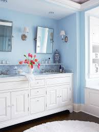 White And Blue Bathroom Design Transitional Bathroom Bhg
