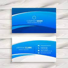 Blue Wave Business Card Vector Design Illustration Vector Business Card Name Cards Cards