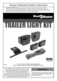 Buy the best and latest trailer wiring kit on banggood.com offer the quality trailer wiring kit on sale with worldwide free shipping. Harbor Freight Tools Deluxe 12 Volt Trailer Light Kit User Manual Manualzz