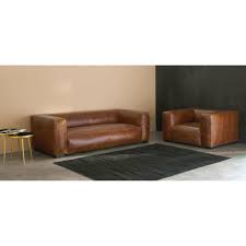 3 4 Sitzer Ledersofa Braun John Maisons Du Monde Ledersofa Wohnzimmer Braun Braune Couch Wohnzimmer Ideen