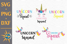 Download Unicorn Squad Svg Png Dxf Digital Files Include 687529 Cut Files Design Bundles