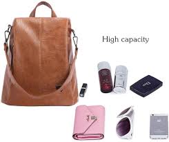 tisdaini damen rucksackhandtaschen modische diebstahlsicher reise freizeit schulrucksack braun grun schwarz savinarte rucksack taschen leder