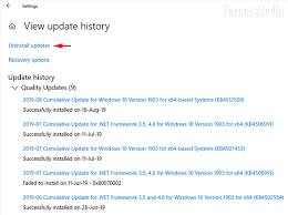 Cara Menghapus Uninstall Update Di Windows 10