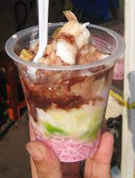Es Doger Is Indonesian Coconut Milk Based Shaved Ice Cold Beverage With Pinkish Color Served As Dessert Specialty Of Bandung Wes Food Desserts Asian Desserts