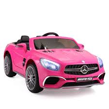 Tobbi Licensed Mercedes Benz 12v Kids Ride On Electric Car With Remote Control Mp3 For Kids Holiday Gifts Pink Walmart Com In 2020 Kids Ride On Toy Cars For Kids Baby
