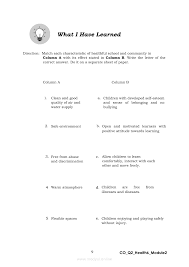 At the end of this module you will also find: Health 6 Quarter 2 Module 2 Living In A Healthful School And Community Grade 6 Modules