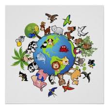 Animal Kingdom Animals Around The World Poster Zazzle Com Desenhos Do Meio Ambiente Imagens Gif Desenhos