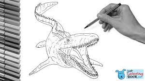 Drawing And Coloring The Mosasaur From Jurassic World Dinosaur Color Pages For Kids Intended For Mo Dinosaur Coloring Dinosaur Coloring Pages Coloring Pages If you have a very strong megalodon or plesiosaur , you will. dinosaur coloring pages