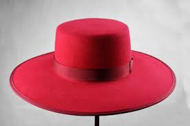 Bolero Hat The Reef Red Fur Felt Flat Crown Wide Brim Hat Men Women Western Hats Gauchohat Widebrimbolerohat Widebrimhatwomen Westernhat Ridinghat W