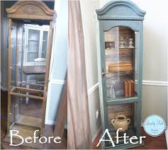 Curio Make Over Outdated No More Lose The Mirror So Eighties Add Reclaimed Wood Walla Painted Curio Cabinets Curio Cabinet Makeover Curio Cabinet Redo