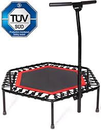 Sportplus Tuv Gepruftes Fitness Trampolin O 126cm Mit Griff Gummiseil System Hohenverstellbarem Haltegriff Ran Fitness Trampolin Trampolin Kinder Trampolin