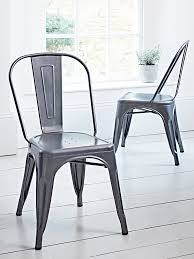 New Two Grey Hammered Metal Chairs Metal Chairs Industrial Metal Chairs Luxury Dining Chair