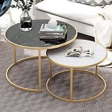 Coffee table,wooden top iron base coffee table, tea table,hall round coffee tabl. Jifuli Modern Round Nesting Tables Set Of 2 Iron Frames Marble Stlye Top Coffee End Modern Round Kitchen Table Coffee Table Metal Frame Round Living Room Table