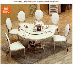 Depending on your needs, a round dining table can maximize the dining room. Hot Sale Dining Room Table Set With Round Table And Dining Chairs 6 Pcs Dining Room Furniture Dining Table Set Also For Hotel Set Table Silicone Table Helperset Blouse Aliexpress