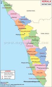Kerala Map Districts In Kerala Map India Map Political Map