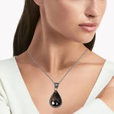 Black Spinal Silver Pendant Gemstone Jewelry Handicraft Valentine'Day Gold 