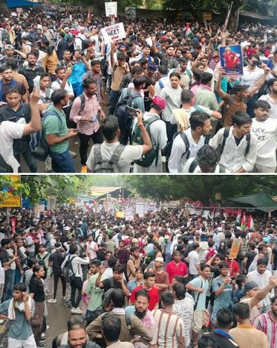 जंतर-मंतरवर पुन्हा वाढली आंदोलनाची धार; हजारो विद्यार्थी जमले एकत्र, पोलिसांचा मोठा ताफा तैनात