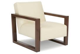 Roma Square Chair Cream Leather Leather Furniture Furniture Leather Club Chairs