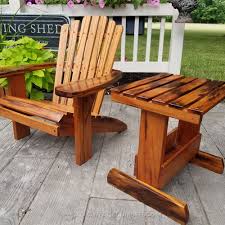 Tigerwood Adirondack Chair Table In 2020 Hardwood Decking Adirondack Chair Outdoor Chairs