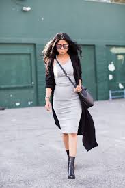 Duster Cardigan Walk In Wonderland Fashion Body Con Dress Outfit Grey Bodycon Dresses