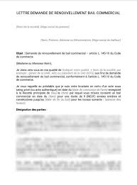 Une lettre obligatoire pour mettre fin à son bail de location. Demande De Renouvellement De Bail Commercial Document Et Modele A Telecharger