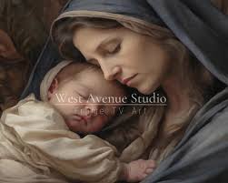 Samsung Frame Tv Art Nativity |Jesus is The Reason For The Season|Christian  Art |Babe in a Manger|Oil Painting|Digital Christmas Art|#141TV