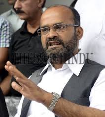 Expelled Janata Dal Leader Sabir Ali addressing the media at his residence  in New...